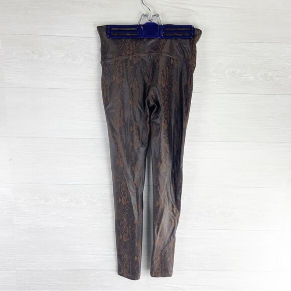 Spanx Faux Leather Snakeskin Print High Rise Ankle Leggings - Picture 6 of 8